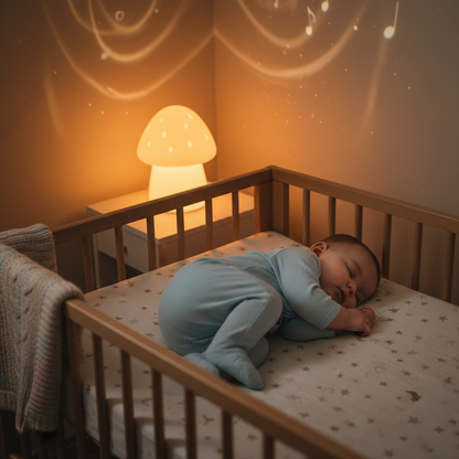 Bébé endormi avec veilleuse